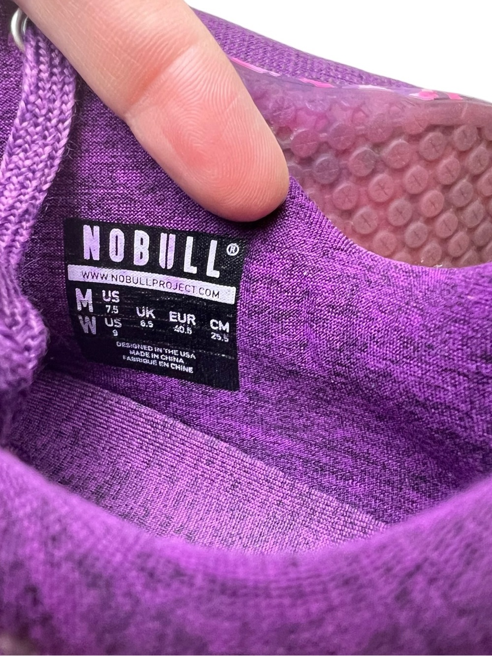 Nobull Purple Superfabric Athletic Training Shoes Sneakers M7.5/W9 - Picture 8 of 8
